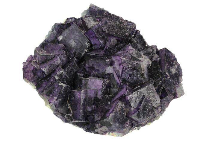 Purple Cubic Fluorite Crystal Cluster - China #128806